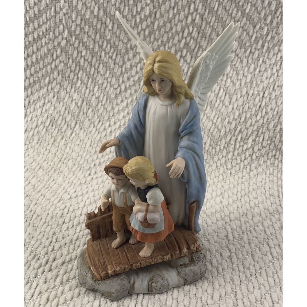 Vintage 1995 Guardian Angel #8772‎ Homco Home Interiors Porcelain Figurine Decor